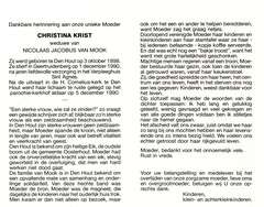 Christina Krist- Nicolaas Jacobus van Mook