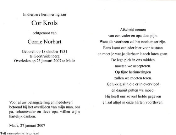 Cor Krols Corrie Norbart