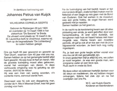 Johannes Petrus van Kuijck Wilhelmina Cornelia Geerts
