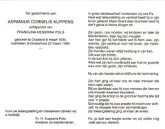 Adrianus Cornelis Kuppens Francina Hendrika Pols