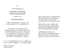 Cornelia Catharina Kwaaitaal- Hendrik Smeets