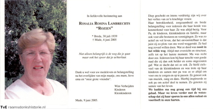 Rosalia Rosina Lambrechts Wim Verheijden