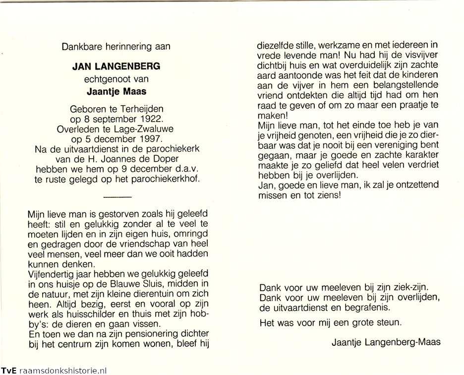 Jan Langenberg Jaantje Maas