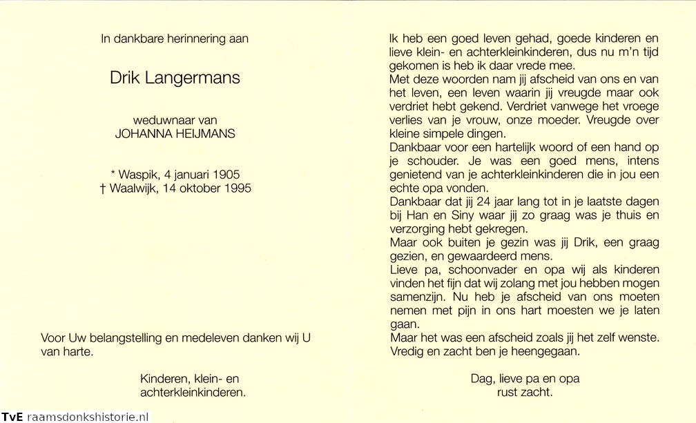 Drik Langermans Johanna Heijmans
