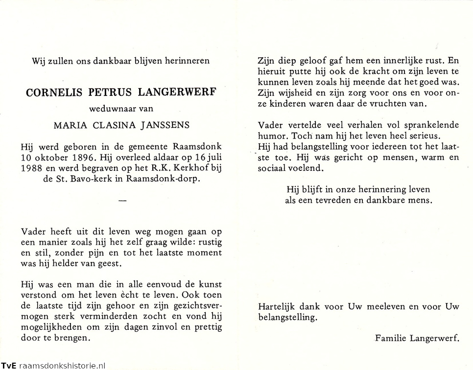 langerwerf.c.p 1896-1988 janssens.m.c b