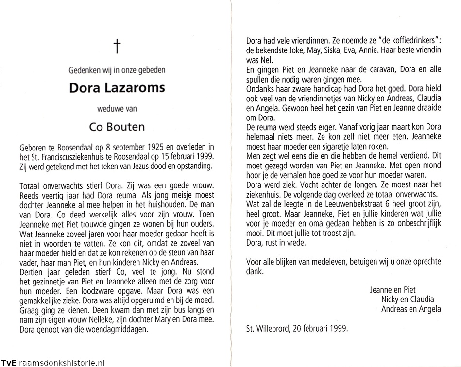 Dora Lazaroms   Co Bouten