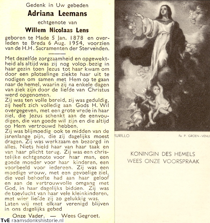 Adrana Leemans Willem Nicolaas Lens