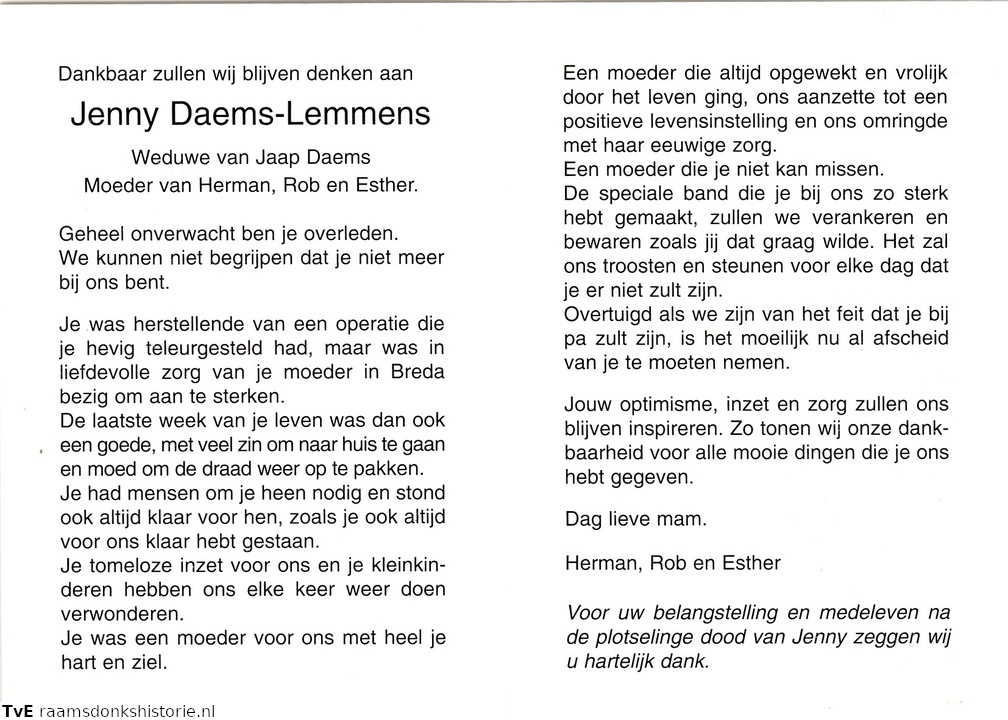 Jenny Lemmens Jaap Daems