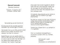 Gerardus Laurentius Lensvelt A H Luijten