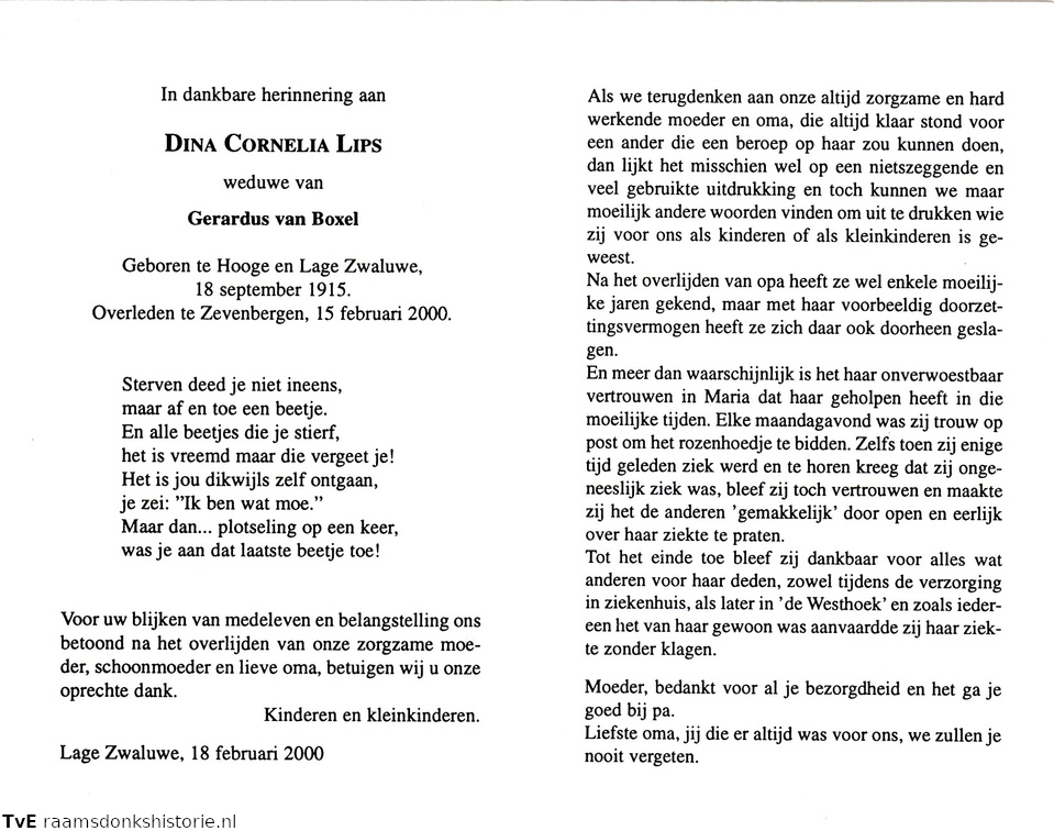 Dina Cornelia Lips Gerardus van Boxel