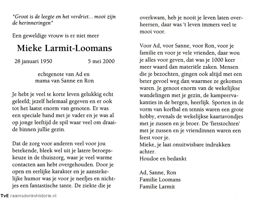 Mieke Loomans Ad Larmit