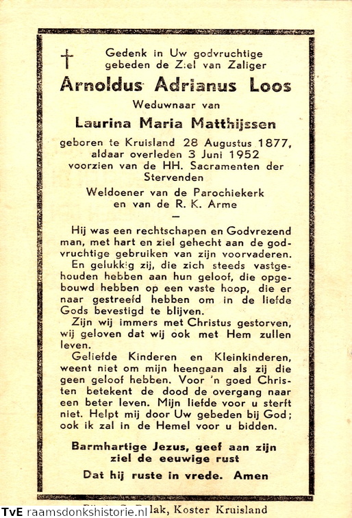 Arnoldus Adrianus Loos Laurina Maria Matthijssen