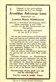 Arnoldus Adrianus Loos Laurina Maria Matthijssen