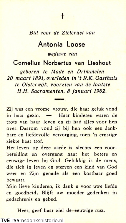 Antonia Loose Cornelius Norbertus van Lieshout