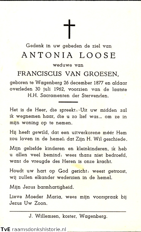 Antonia Loose Franciscus van Groesen