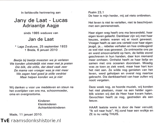 Adriaantje Aagje Lucas Jan de Laat