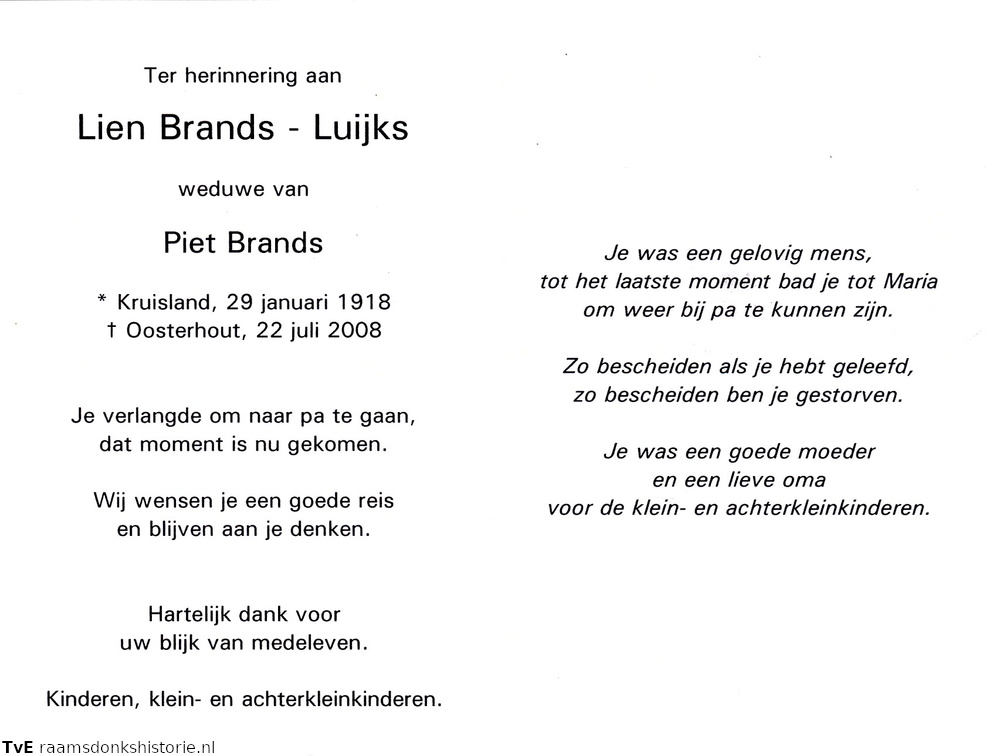 Lien Luijks Piet Brands