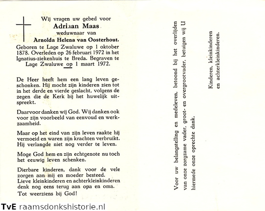 Adriaan Maas Arnolda Helena van Oosterhout