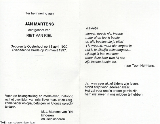 Martens  Jan  Riet van Riel