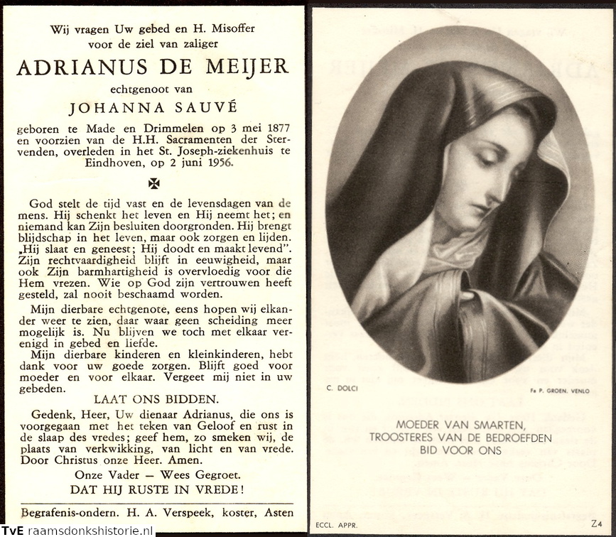 Adrianus de Meijer Johanna Sauvé