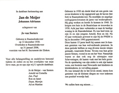 Johannes Adrianus de Meijer Jo van Seeters
