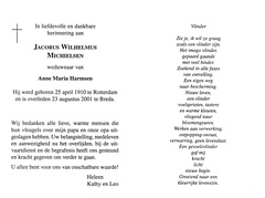 Jacobus Wilhelmus Michielsen Anna Maria Harmsen