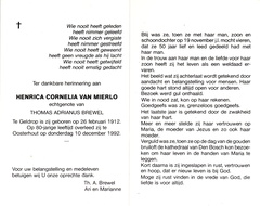 Henrica Cornelia van Mierlo Thomas Adrianus Brewel