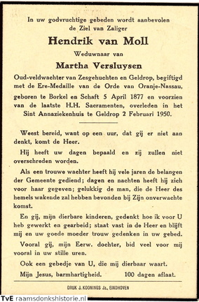 Hendrik van Moll Martha Versluysen