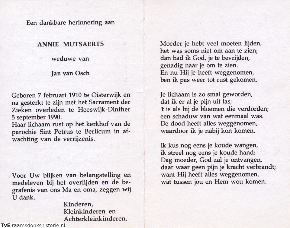 Annie Mutsaerts Jan van Osch