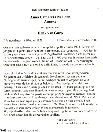 Anna Catharina Naalden- Henk van Gurp