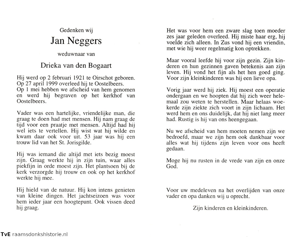 Jan Neggers Drieka van den Bogaart