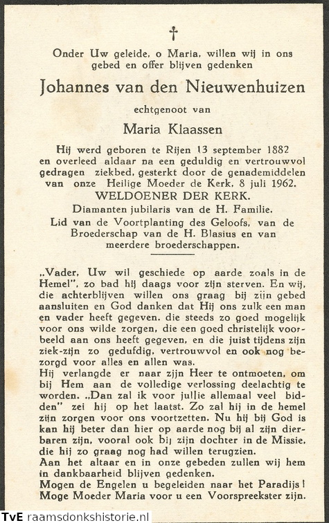 Johannes van den Nieuwenhuizen- Maria Klaassen