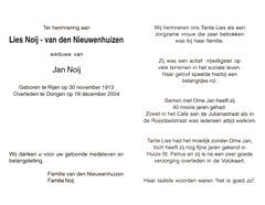 Lies van den Nieuwenhuizen- Jan Noij