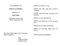 Johan van Nispen- Jopie Videler