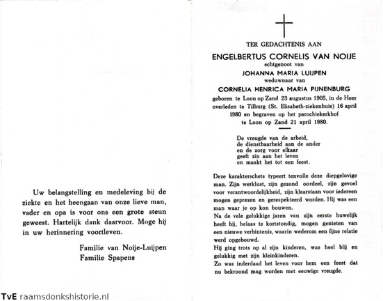 Engelbertus Cornelis van Noije Johanna Maria Luijpen-Cornelia Henrica Maria Pijnenburg