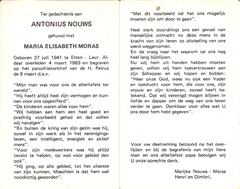 Antonius Nouws Maria Elisabeth Moras