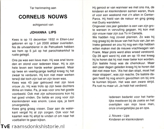 Cornelis Nouws- Johanna Lips