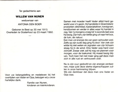 Willem van Nunen- Antonia den Boer