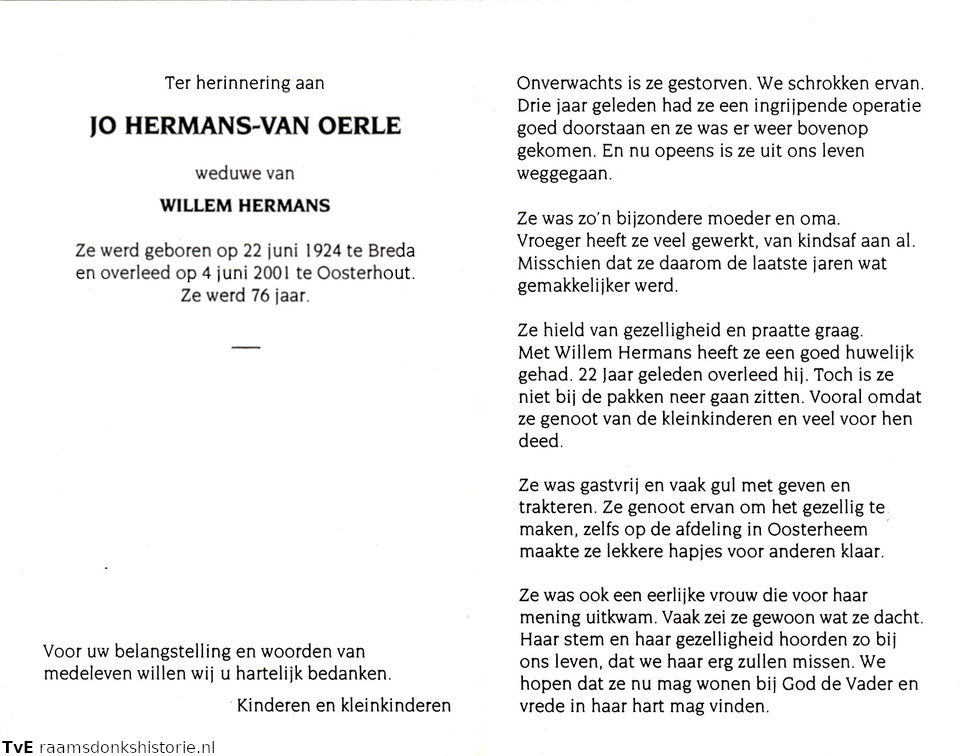 Jo van Oerle- Willem Hermans
