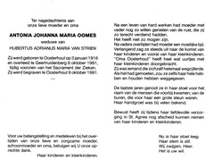 Antonia Johanna Maria Oomes Hubertus Adrianus Maria van Strien
