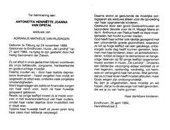 Antonetta Henriëtte Joanna van Opstal- Adrianus Matheus van Rijsingen