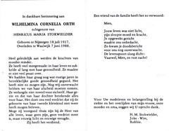 Wilhelmina Cornelia Orth- Henricus Maria Stokwielder