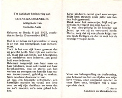 Cornelia Ossenblok Cornelis Aarts