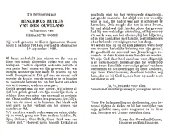 Hendrikus Petrus van den Ouweland- Elisabeth Oome