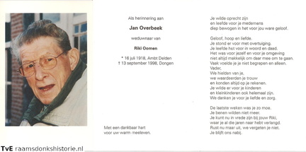 Jan van Overbeek- Riki Oomen