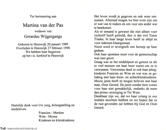 Martina van der Pas Gerardus Wijgergangs