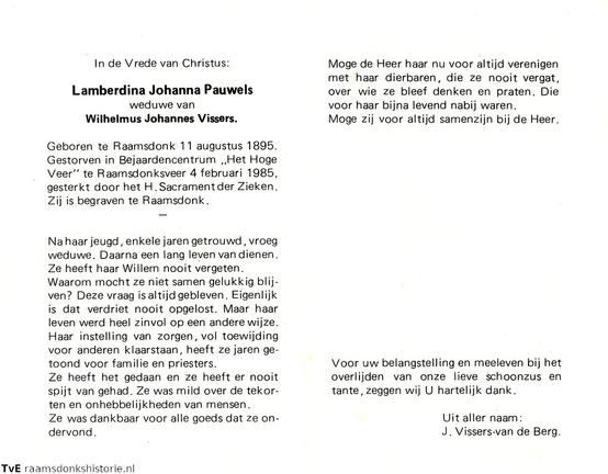Lamberdina Johanna Pauwels Wilhelmus Johannes Vissers