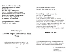 Antoine August Ghislain van Peer C Stultjens