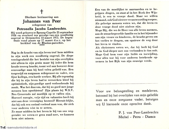 Johannes van Peer Petronella Jacoba Lambrechts