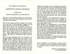 Antonetta Maria Peerden Adrianus Josephus van den Broek